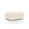Polsterhocker Isona Creme Chenille - Chromfarben/Creme, Design, Textil (101/45/74cm) - Livetastic