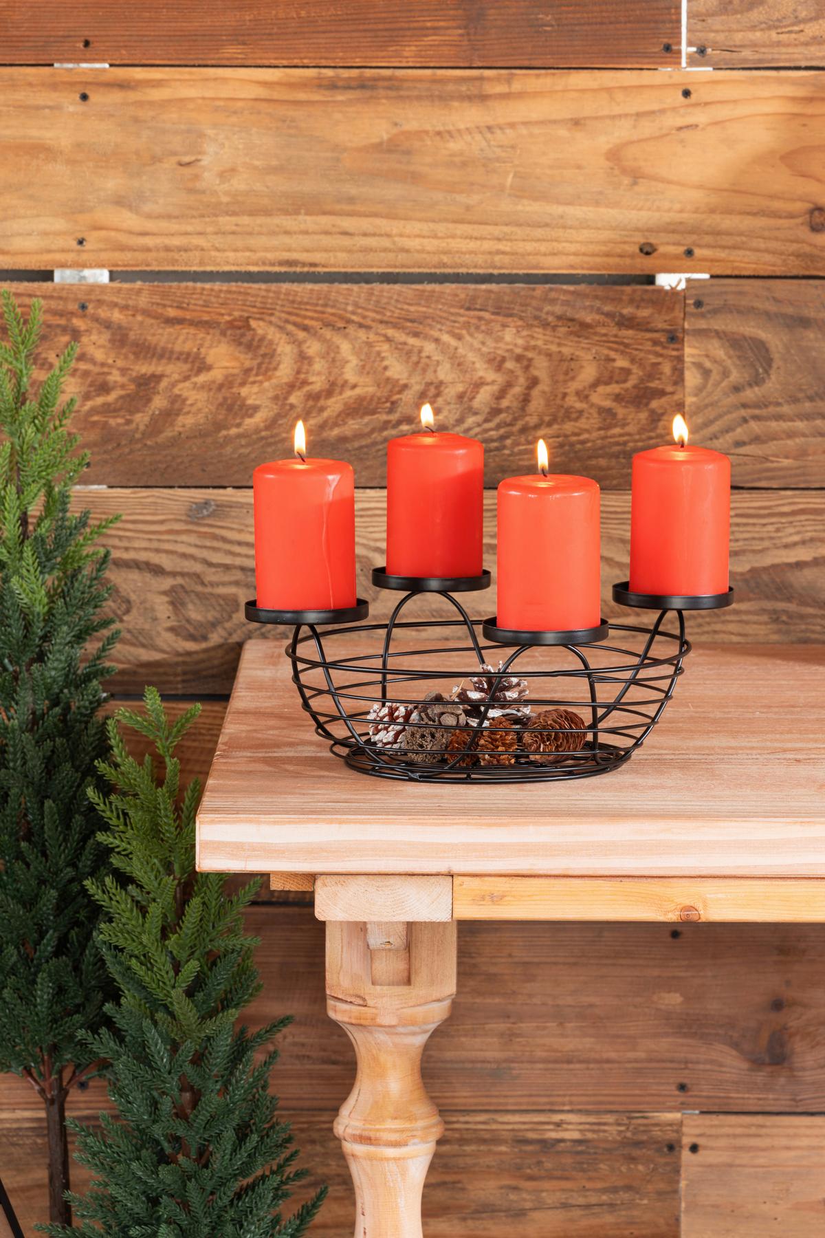 Kerzenhalter Claudia - Schwarz, KONVENTIONELL, Metall (24,5/10cm) - Luca Bessoni