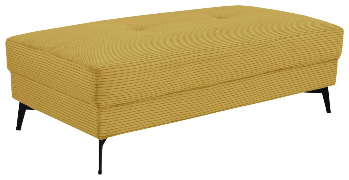 Hocker Zero Senfgelb B: 140 cm - Senfgelb/Schwarz, Trend, Textil (140/46/80cm)