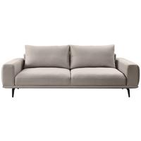 3-Sitzer-Sofa Selene Hellbraun: B: 242 cm - Hellbraun/Schwarz, MODERN, Textil (242/89/115cm) - MID.YOU