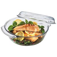 Auflaufform Glas Mit Deckel Femi Lxbxh: Ca. 27x23,8x8,6 Cm - Klar, KONVENTIONELL, Glas (27/23,8/8,6cm) - Luca Bessoni
