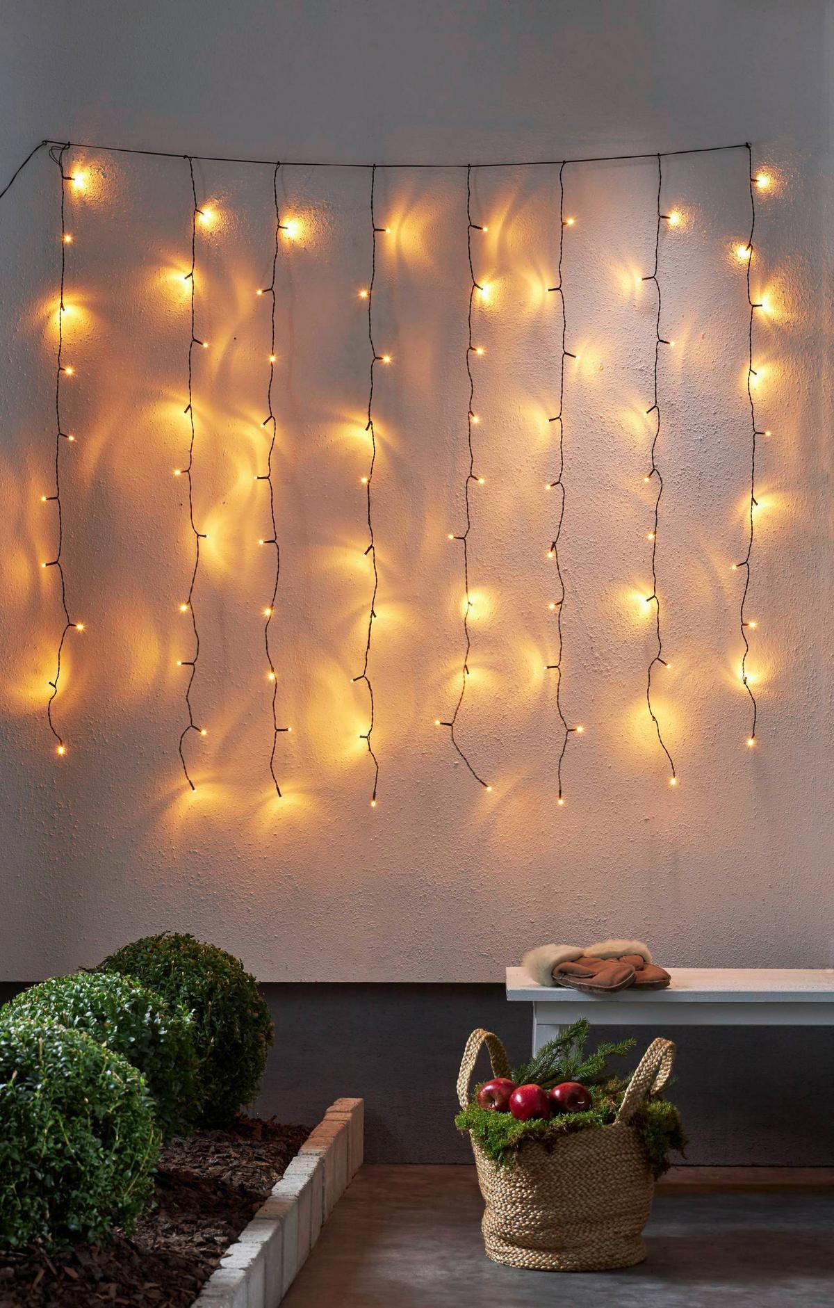Lichtervorhang 411526_lichtervorhang - Transparent/Schwarz, Basics, Kunststoff (130/5/200cm) - Eglo