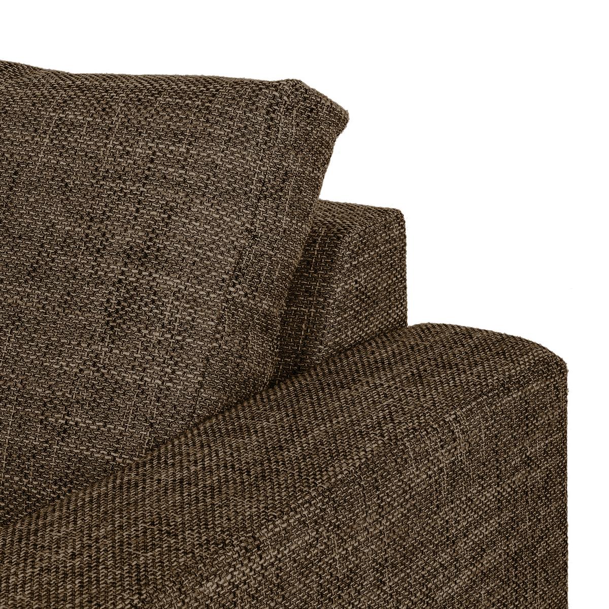 Ecksofa Grenwood Braun S: 200x144 Cm - Chromfarben/Braun, Design, Textil (200/144cm) - MID.YOU