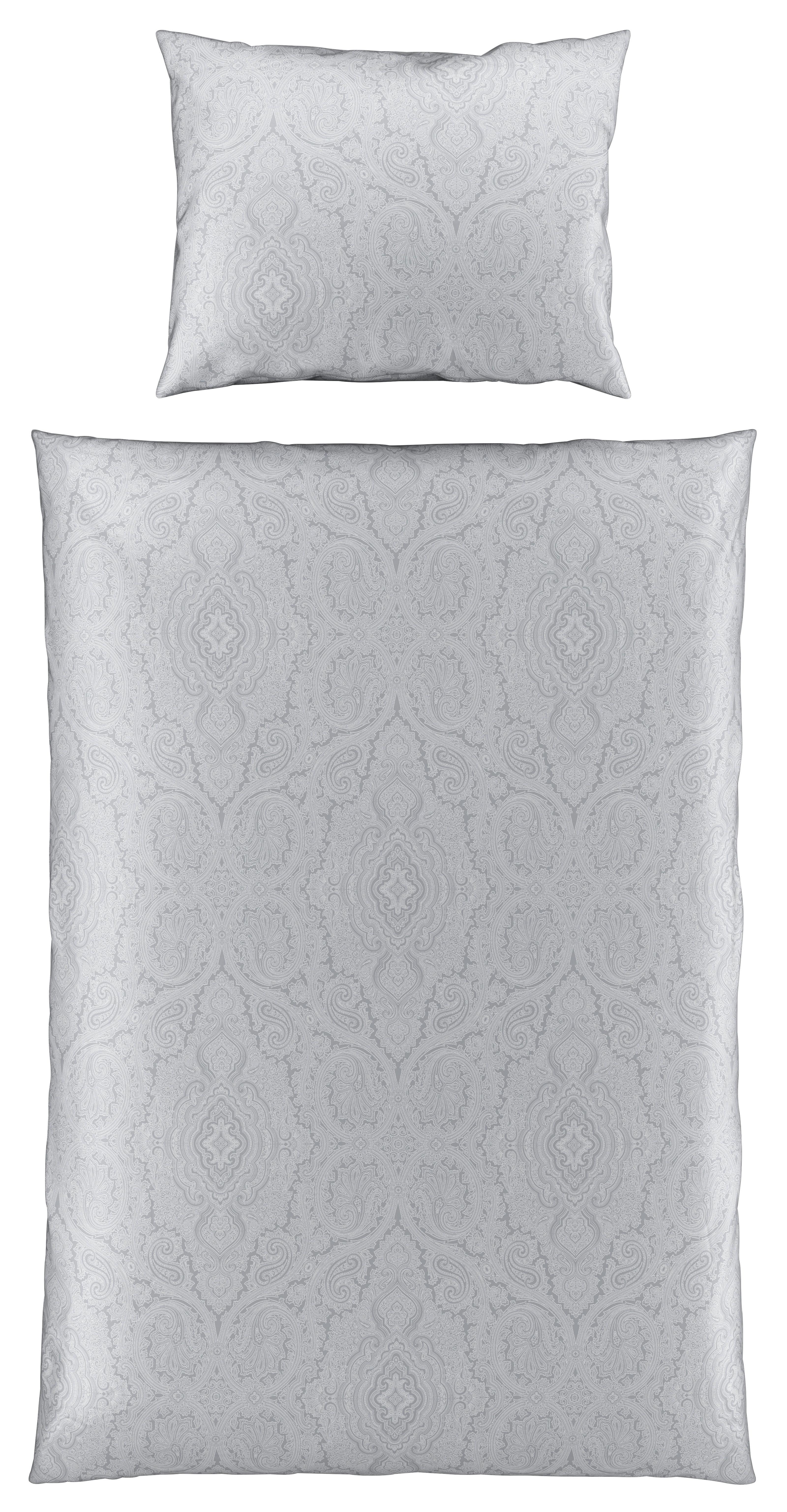 Renforcé-bettwäsche 140x200 Cm Leona Silberfarben Ornamente - Silberfarben, ROMANTIK / LANDHAUS, Textil (140/200cm) - James Wood