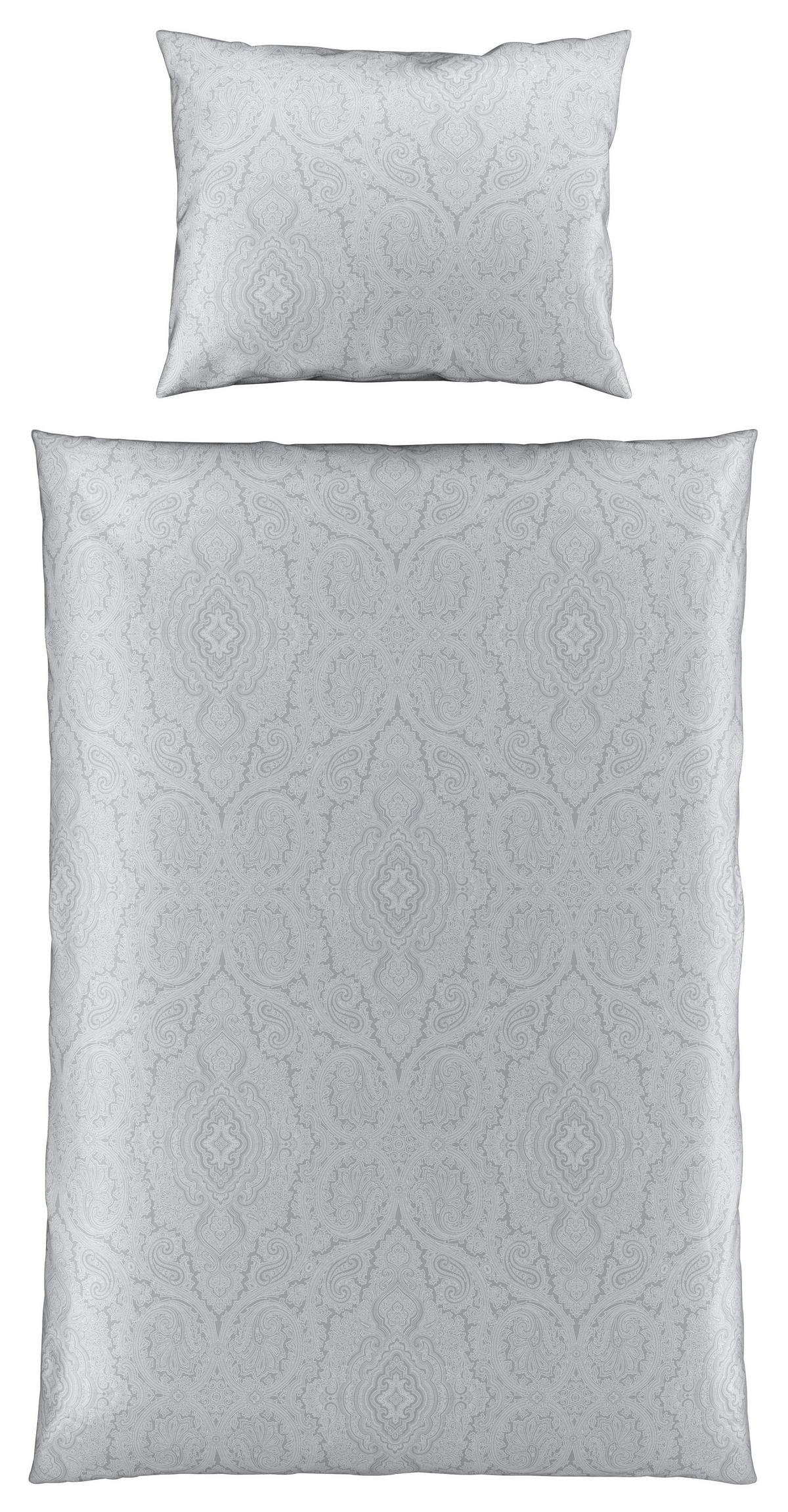 Renforcé-bettwäsche 140x200 Cm Leona Silberfarben Ornamente - Silberfarben, ROMANTIK / LANDHAUS, Textil (140/200cm) - James Wood