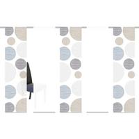 Flächenvorhang 5er Set Borden - Taupe, Design, Textil (5x60/245cm) - Schmidt W. Gmbh