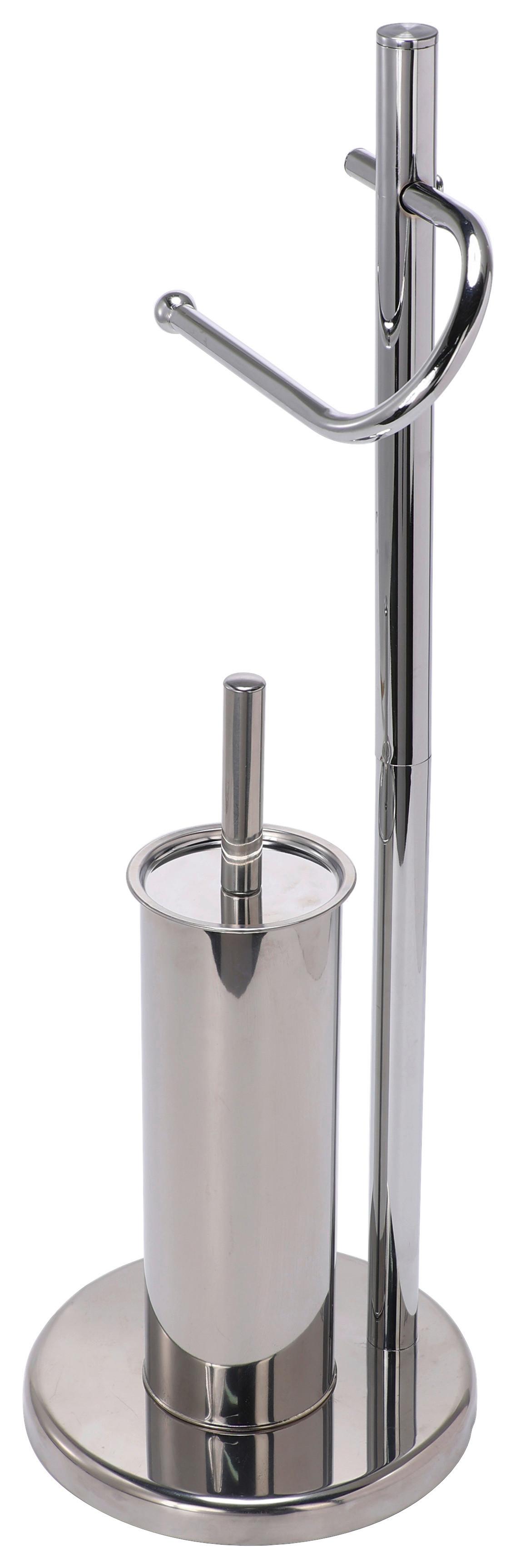 WC-BÜRSTENGARNITUR FLORENZ 2 B992500 - Chromfarben, KONVENTIONELL, Kunststoff/Metall (19,5/67/19,5cm) - Homezone