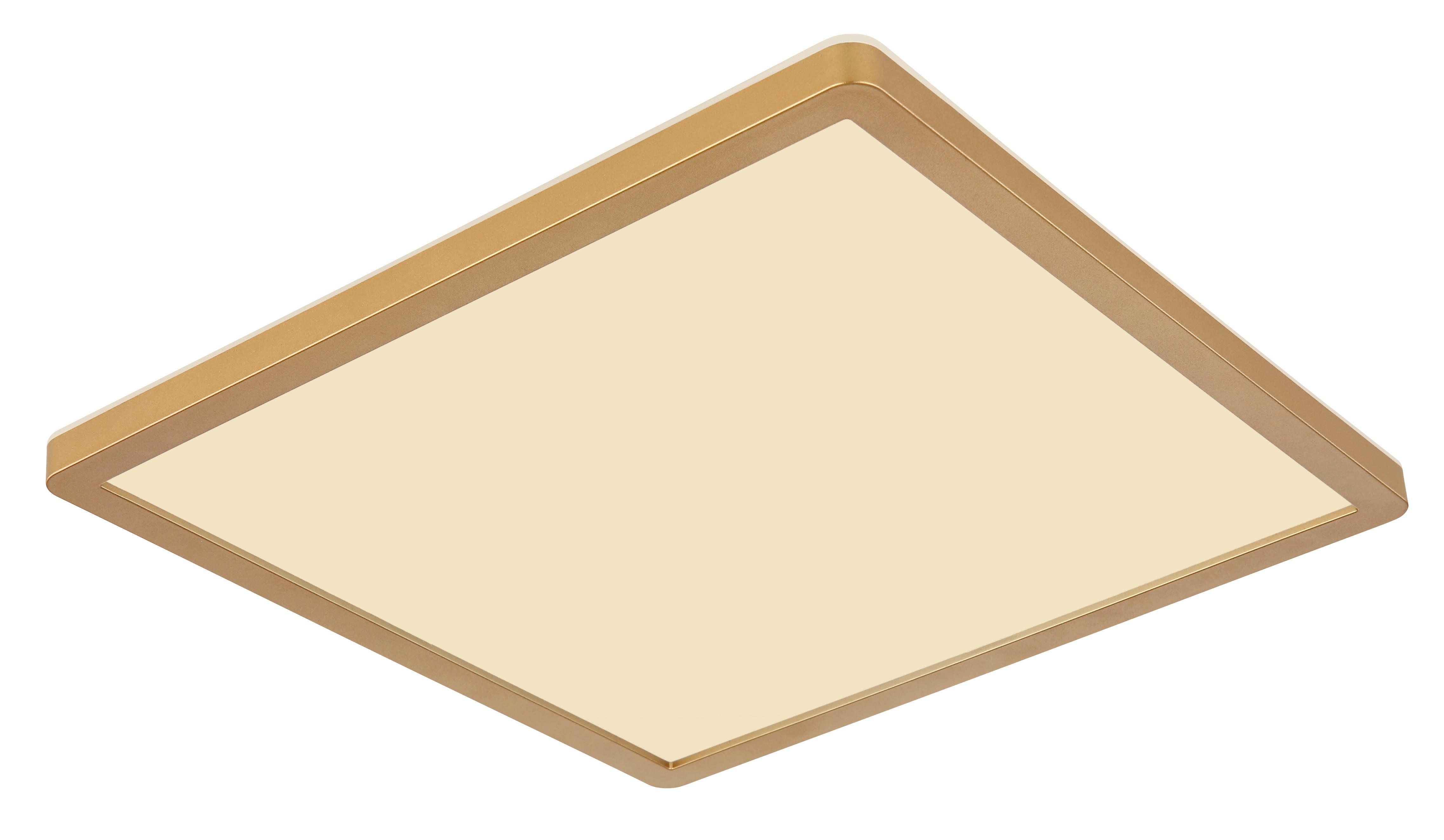 LED-Deckenleuchte 41563-18mm - Messingfarben/Opal, KONVENTIONELL, Kunststoff (29,4/29,4/25cm) - Globo