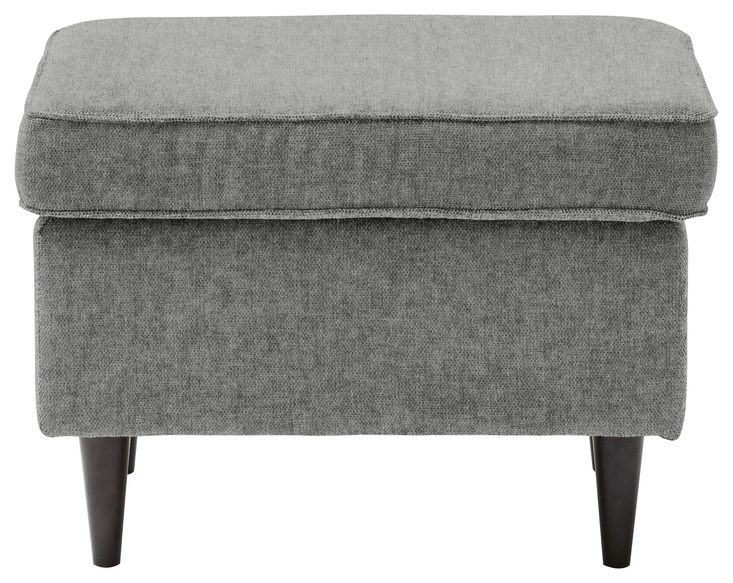 Hocker Oskar Grau B: 63 cm - Schwarz/Grau, Basics, Textil (63/43/42cm) - MID.YOU