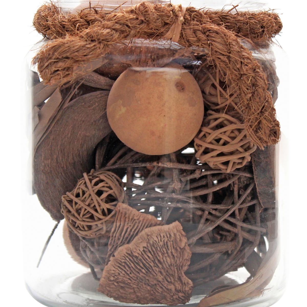 Dekoglas Flora Braun, 13,5x16,5 cm - Braun, LIFESTYLE, Glas/Naturmaterialien (13,5/16,5/13,5cm) - Kayoom