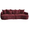 Boxspringsofa Berg - Bordeaux/Schwarz, Trend, Textil (292/71-99/127cm) - Livetastic