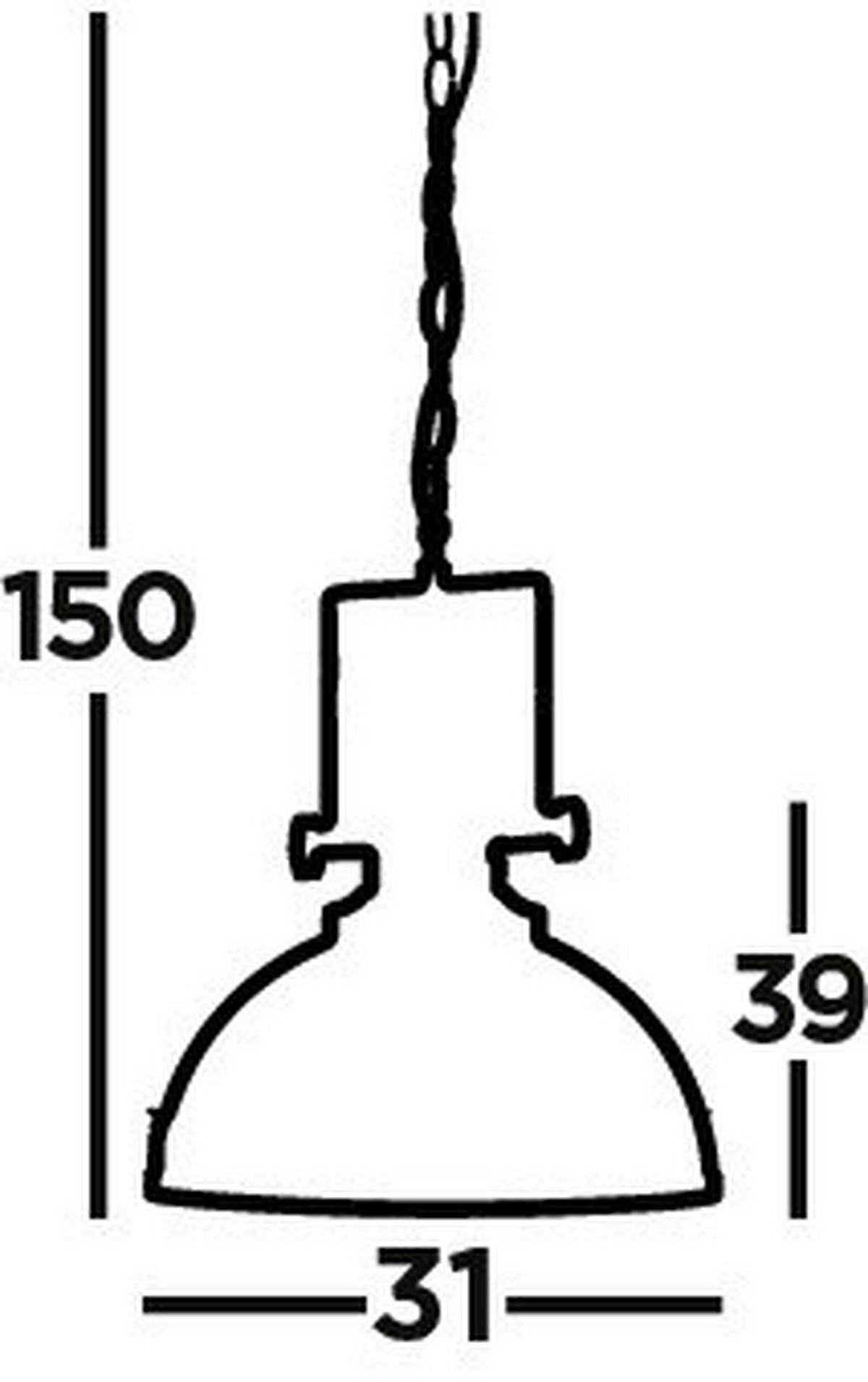 Pendelleuchte Louisiana 2297cu - Kupferfarben, Design, Kunststoff/Metall (31/150cm)