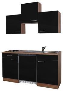 Platzsparend und schick Platzsparende Küche mit Kühlschrank