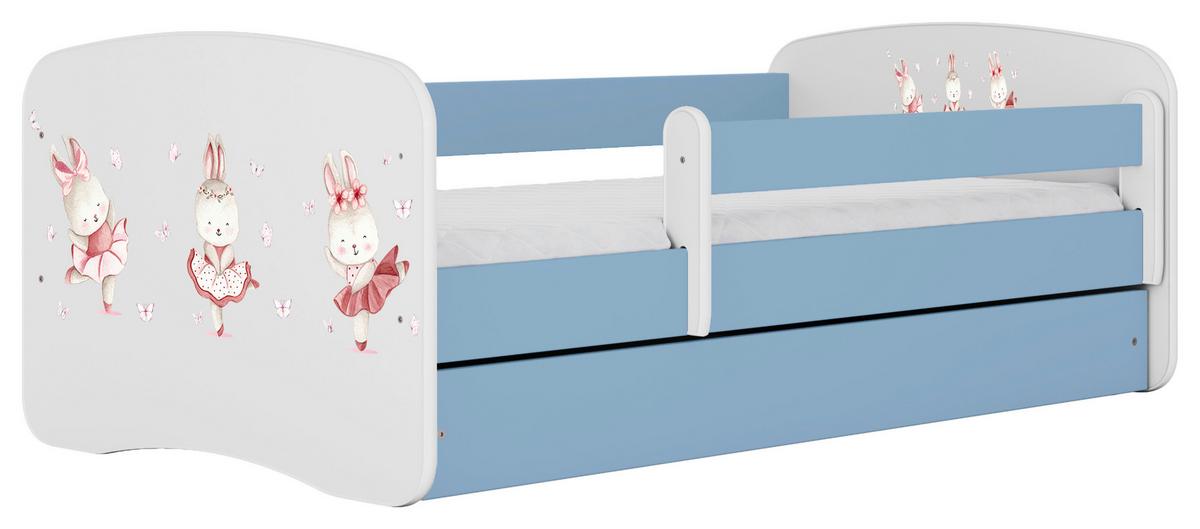 Kinder-/Juniorbett Babydreams inkl. Matratze 80x160 - Blau/Birkefarben, MODERN, Holz/Holzwerkstoff (80/160cm) - MID.YOU