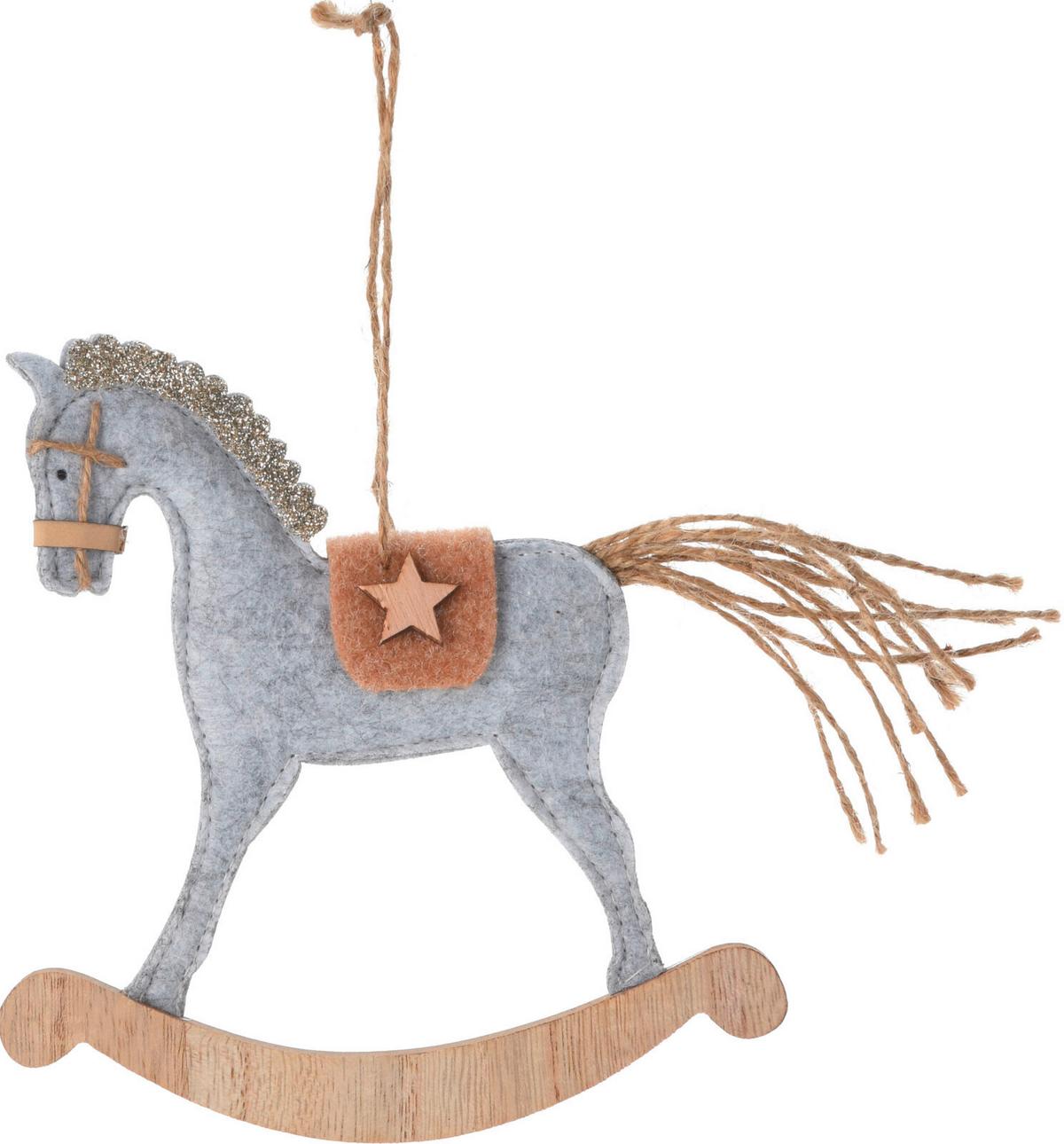 Függődísz Hintaló - fa (15/1/16cm)