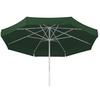 Ampelschirm Jumbo Dunkelgrün - Dunkelgrün/Silberfarben, Basics, Textil/Metall (400/295/400cm) - Schneider