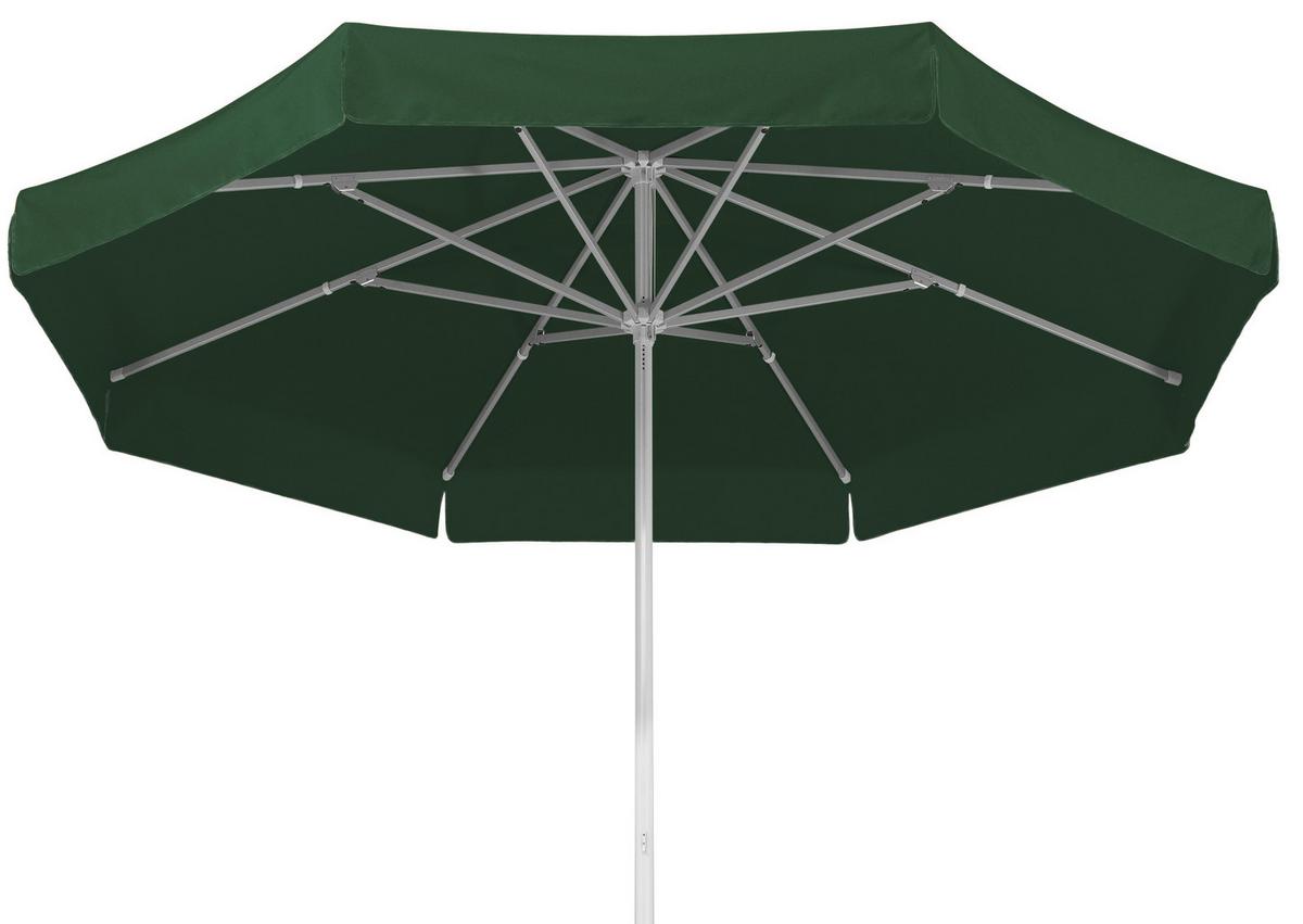 Sonnenschirm Jumbo Dunkelgrün - Dunkelgrün/Silberfarben, Basics, Textil/Metall (300/275/300cm) - Schneider