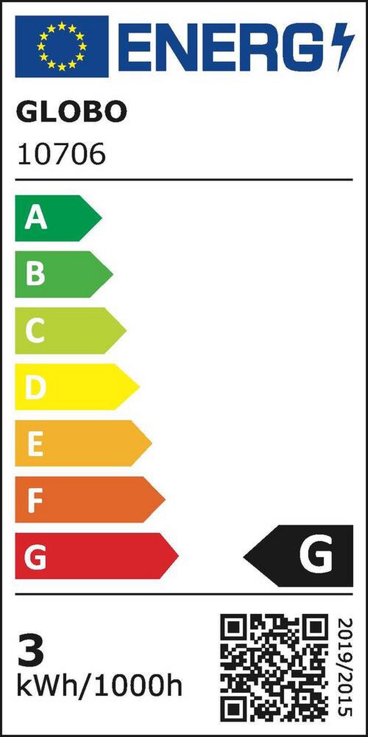 LED-Klemmleuchte 2477l - Messingfarben, Design, Metall (24/24/37,5cm) - Globo
