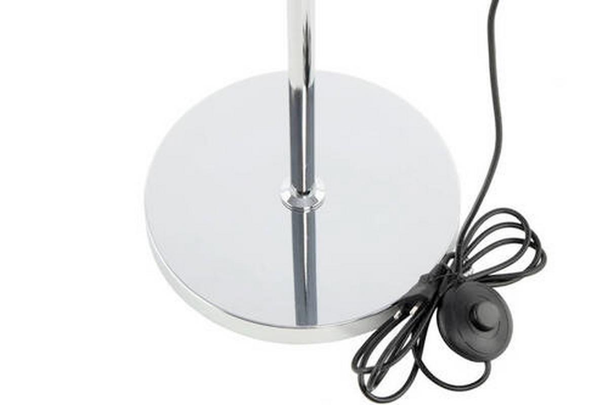 STEHLEUCHTE Weiß/Silber, E27, 40W - Silberfarben/Goldfarben, Design, Glas/Metall (44/160/44cm) - Kayoom