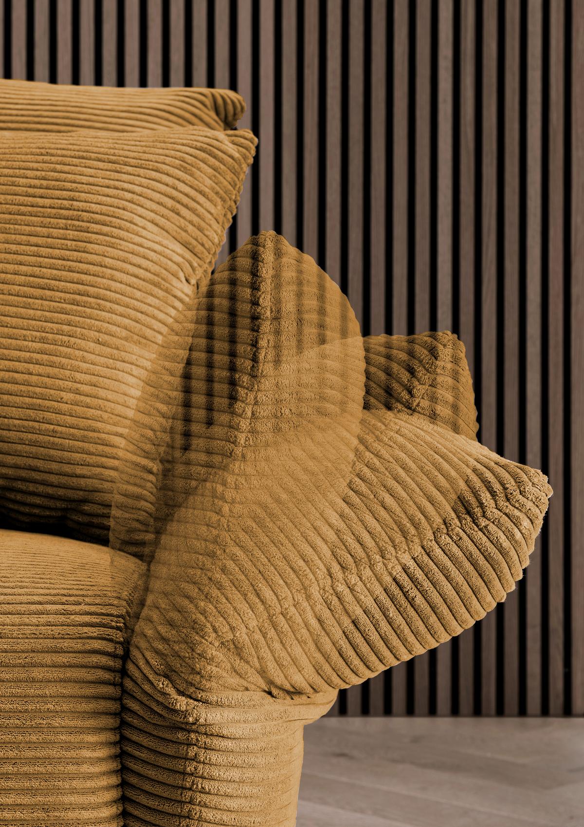 Ecksofa Vanilla Goldfarben S: 178/264-302 cm - Goldfarben/Schwarz, Design, Textil (178/264-302cm) - Livetastic