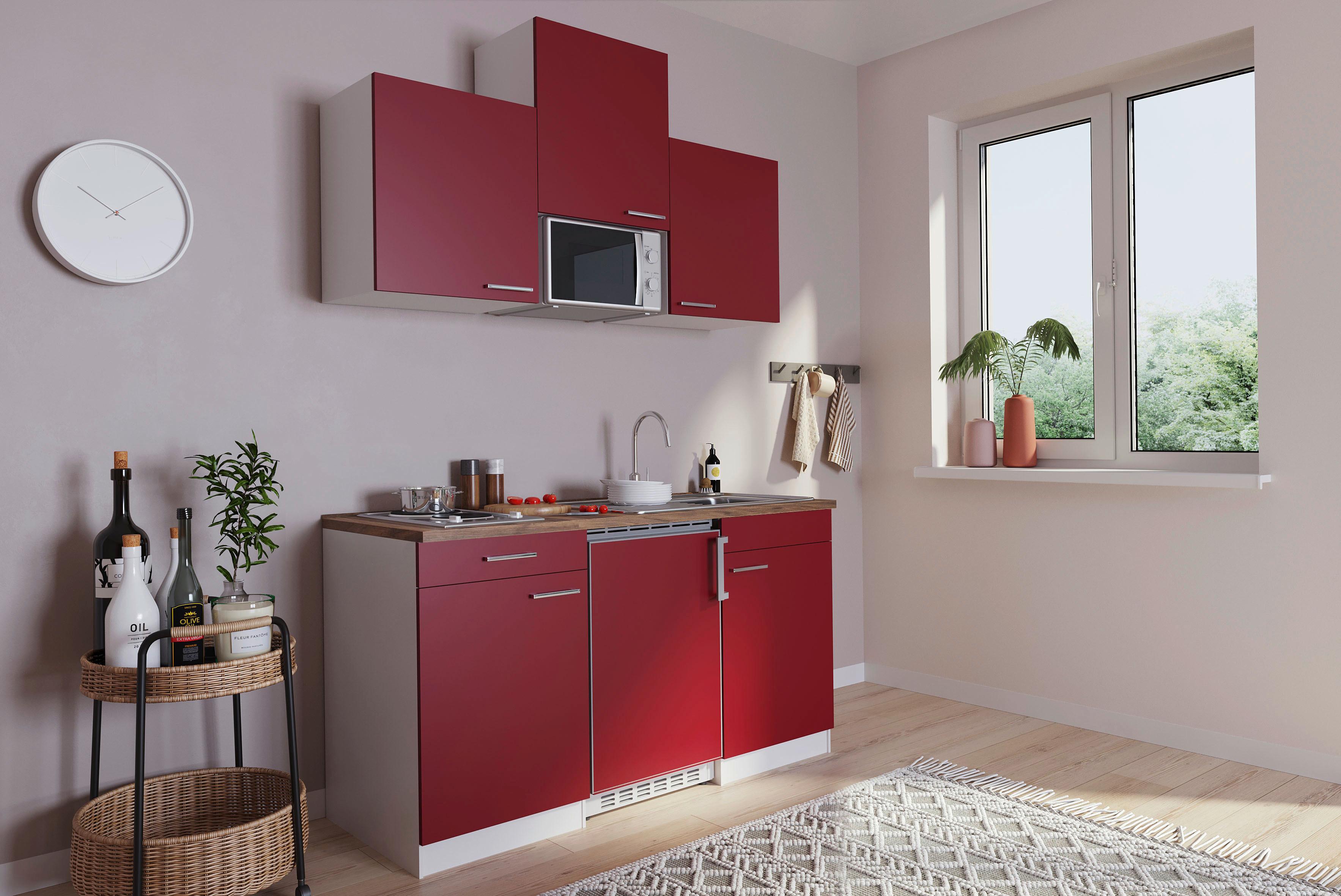 Rote Miniküche mit Mikrowelle kaufen