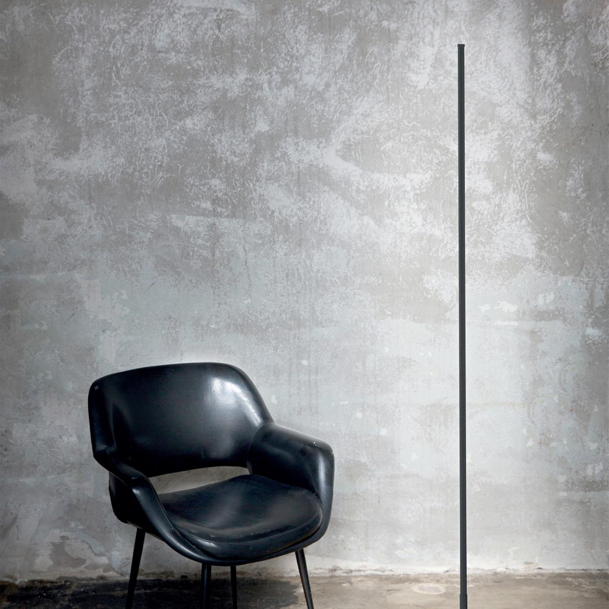 Stehleuchte Nero Schwarz D: 20 cm - Schwarz, Design, Kunststoff/Metall (20/146,5cm) - Ideal Lux