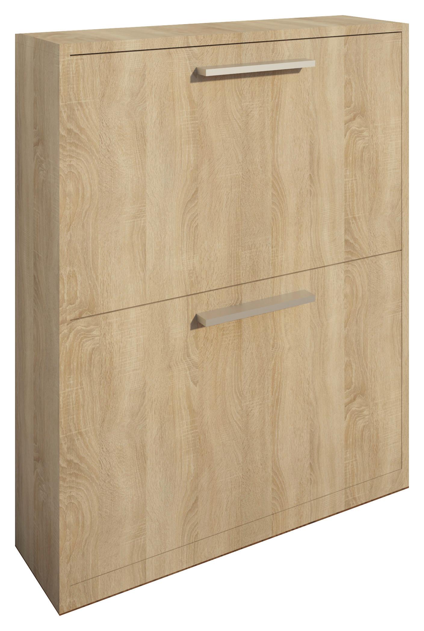 Cipősszekrény Leon 2 *top Ár* - Sonoma tölgy, Basics, faalapú anyag (64/82,4/19cm) - Best Price