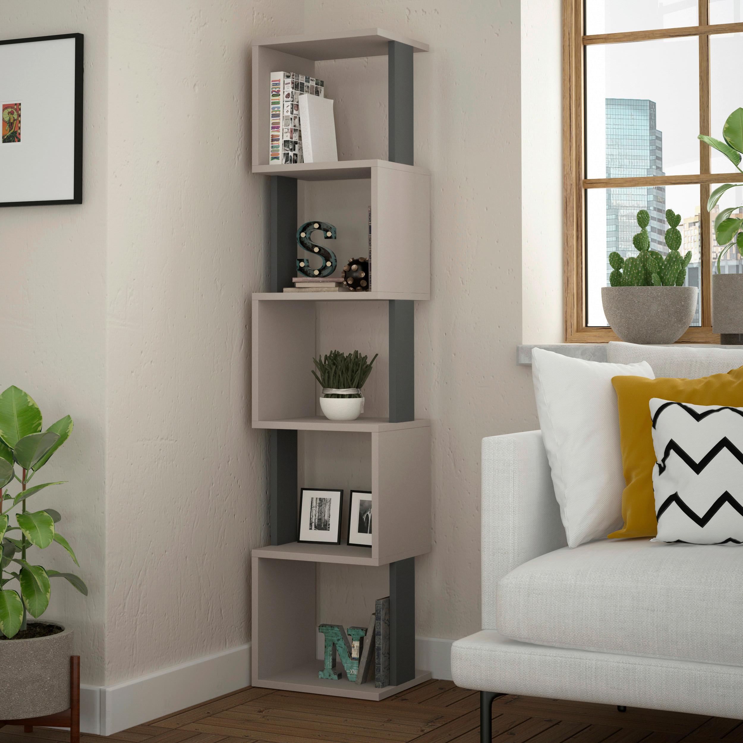 Aktenregal Piri Eiche Dekor, B: 35 Cm - Beige, Design, Holzwerkstoff (35/161/30cm) - Livetastic