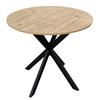 Esstisch Rund Monte 80x75 cm Schwarz/Eichenfarben - Eichefarben/Schwarz, MODERN, Holzwerkstoff/Metall (80/80/75cm) - MID.YOU