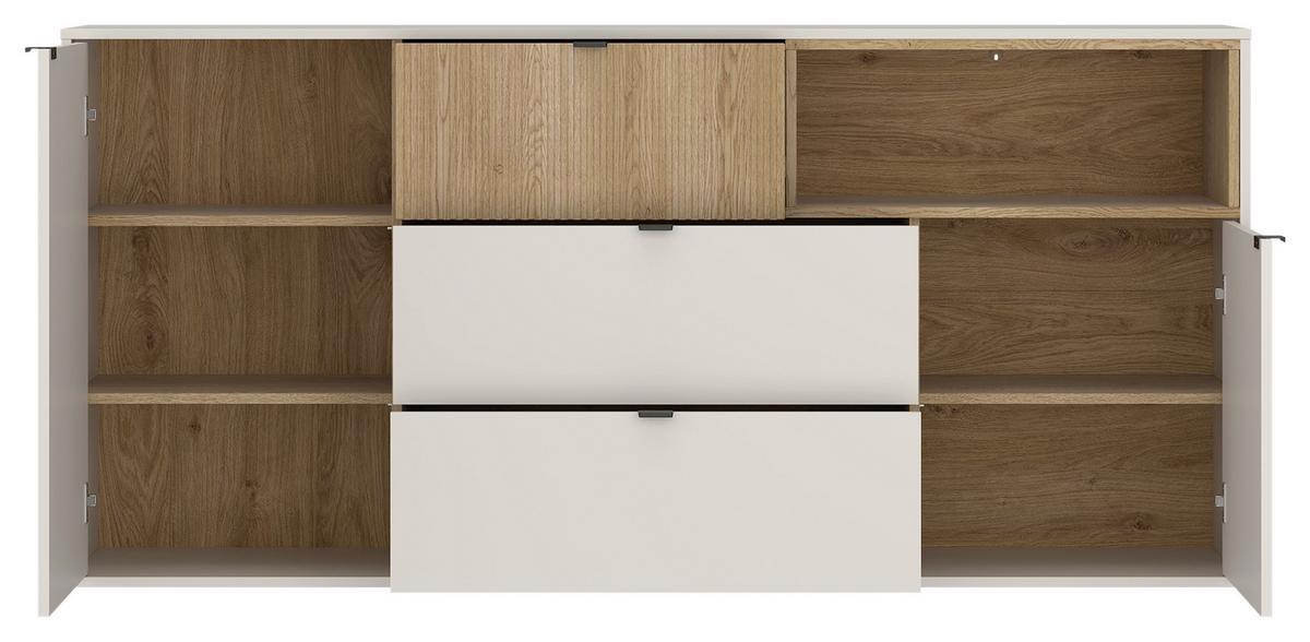 Kommode Samm Eichefarben; Beige B: 183,6 cm - Eichefarben/Beige, Trend, Holzwerkstoff (183,6/86,5/40cm)