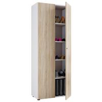Schuhschrank Vandol Weiß, Eiche Dekor B: 71 cm - Schwarz/Weiß, Design, Holzwerkstoff (71/180/39cm) - MID.YOU