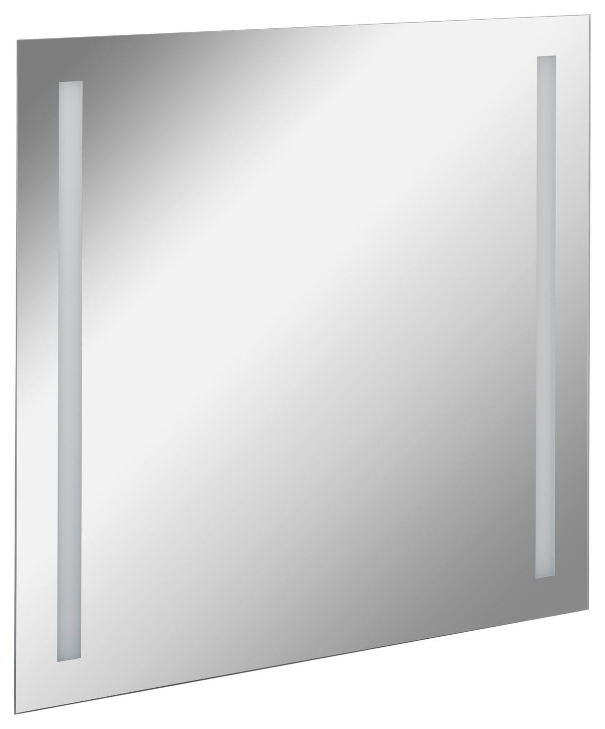 Wandspiegel Linear Rechteckig 80x75 cm ohne Rahmen mit Led - Basics, Glas (80/75/2cm) - MID.YOU