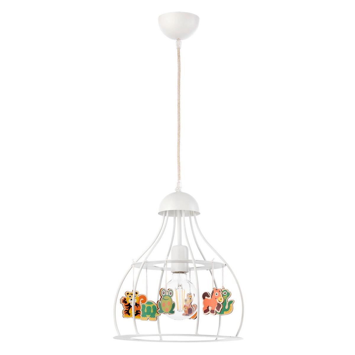 Kinderhängeleuchte Weiß Hochglanz D: 30 cm - Weiß Hochglanz, KONVENTIONELL, Metall (30/150cm)