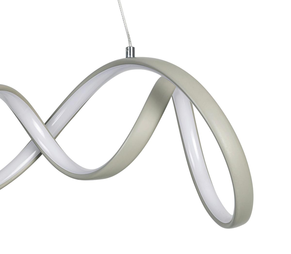 Led Függőlámpa Krispin - homokszínű/fehér, Modern, műanyag/fém (75cm) - Luca Bessoni