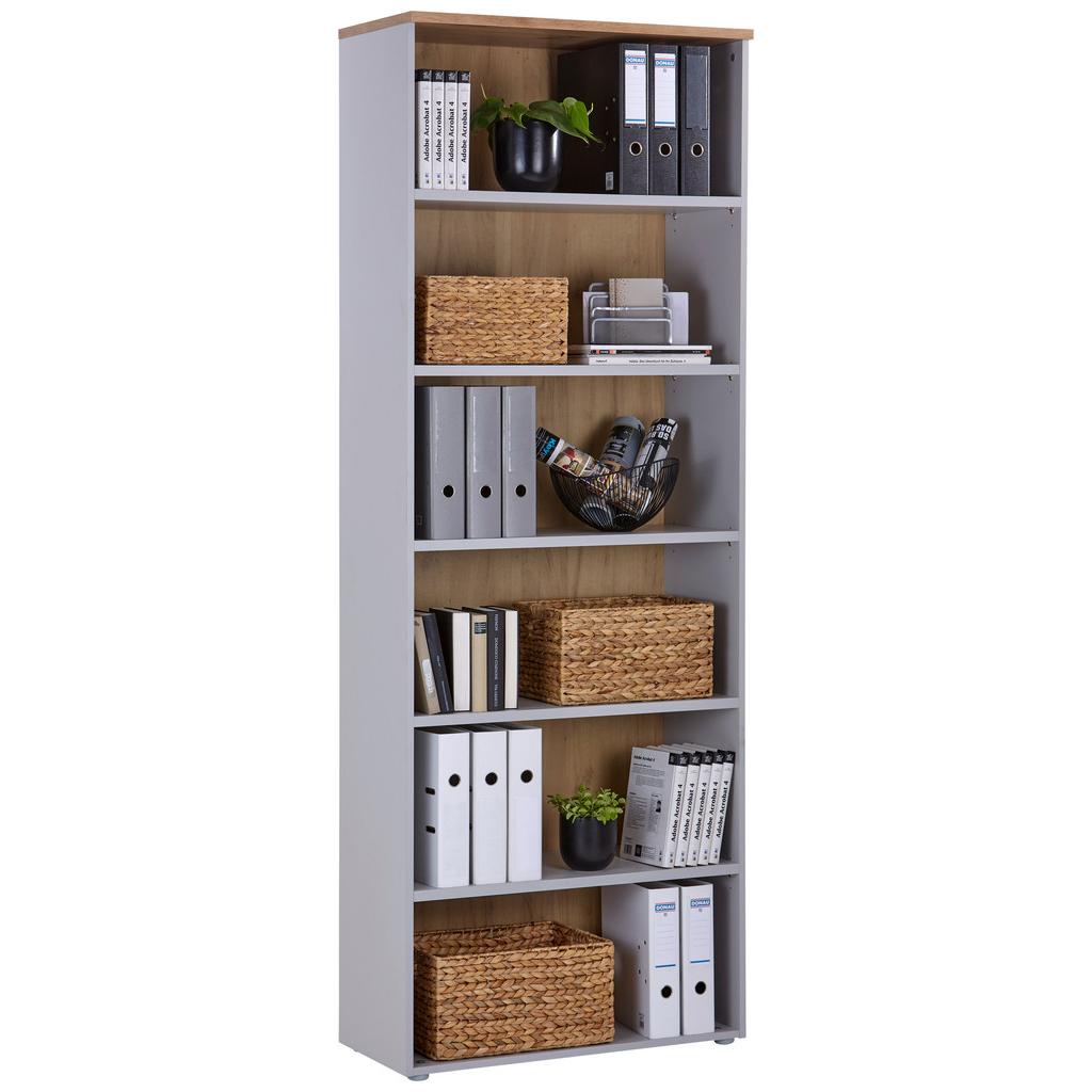 Aktenregal Kontor K2 Eiche Dekor Grau B: 80 cm