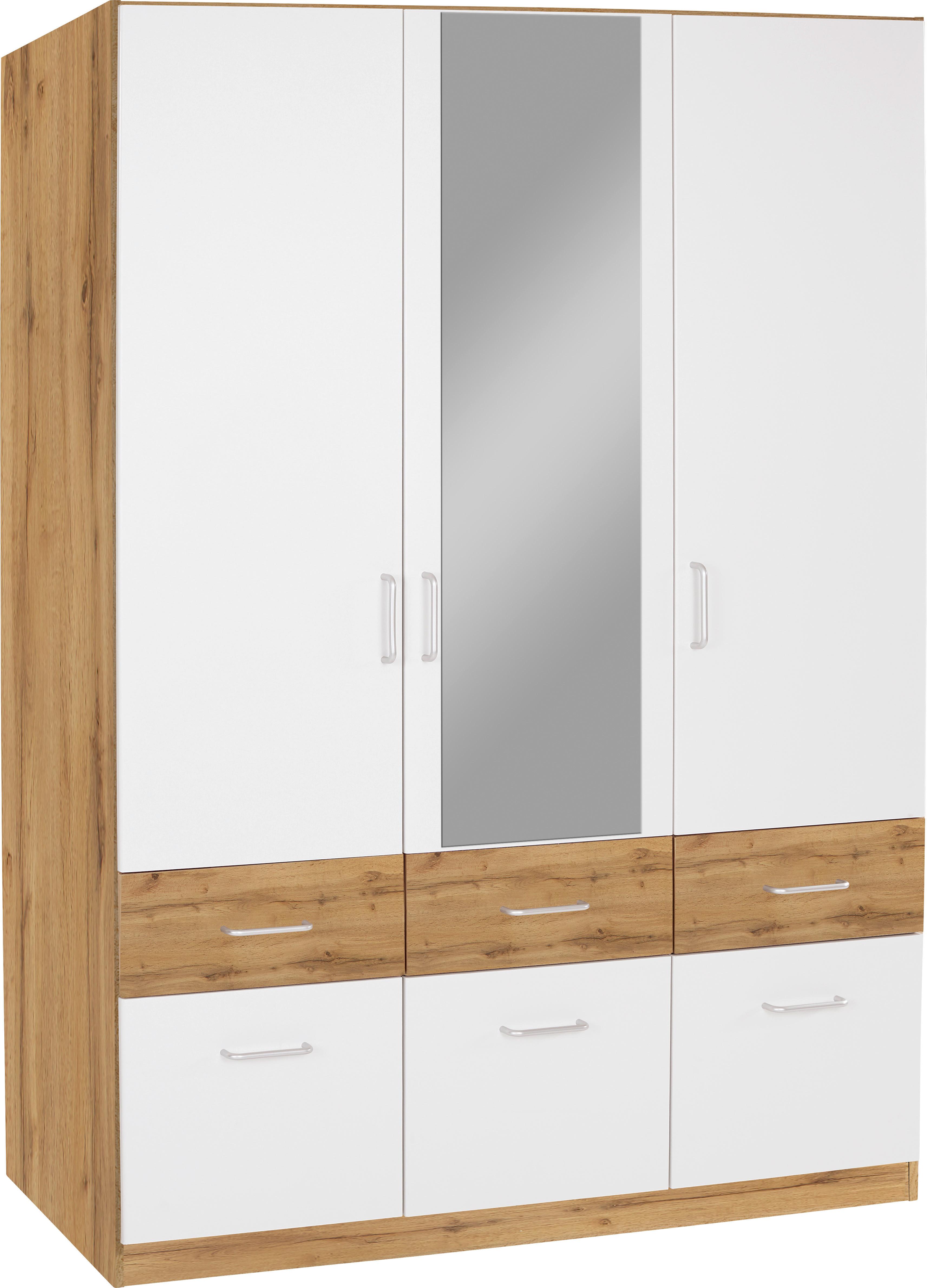 ŠATNÍ SKŘÍŇ AALEN-EXTRA - bílá/barvy dubu, Konvenční, kompozitní dřevo/plast (136/197/54cm)