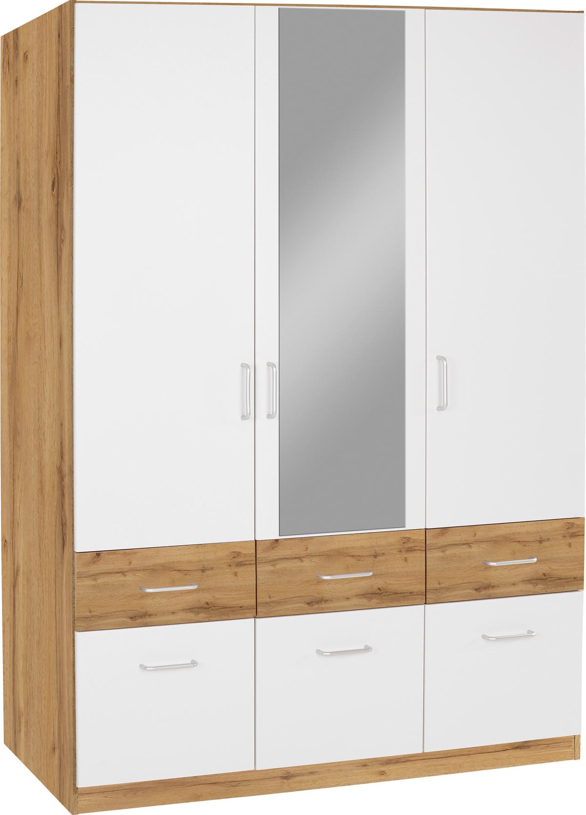 ŠATNÍ SKŘÍŇ AALEN-EXTRA - bílá/barvy dubu, Konvenční, kompozitní dřevo/plast (136/197/54cm)