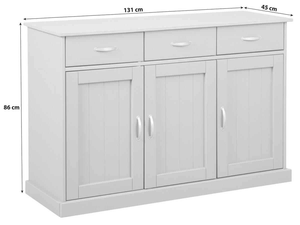 Kommode Luzerna 4.1 - Braun/Grau, KONVENTIONELL, Holz (131/86/45cm) - MID.YOU
