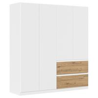 Drehtürenschrank Costa Weiß Eiche Artisan Dekor - Eiche Artisan/Weiß, MODERN, Holzwerkstoff (181/197/54cm) - Rauch Möbel