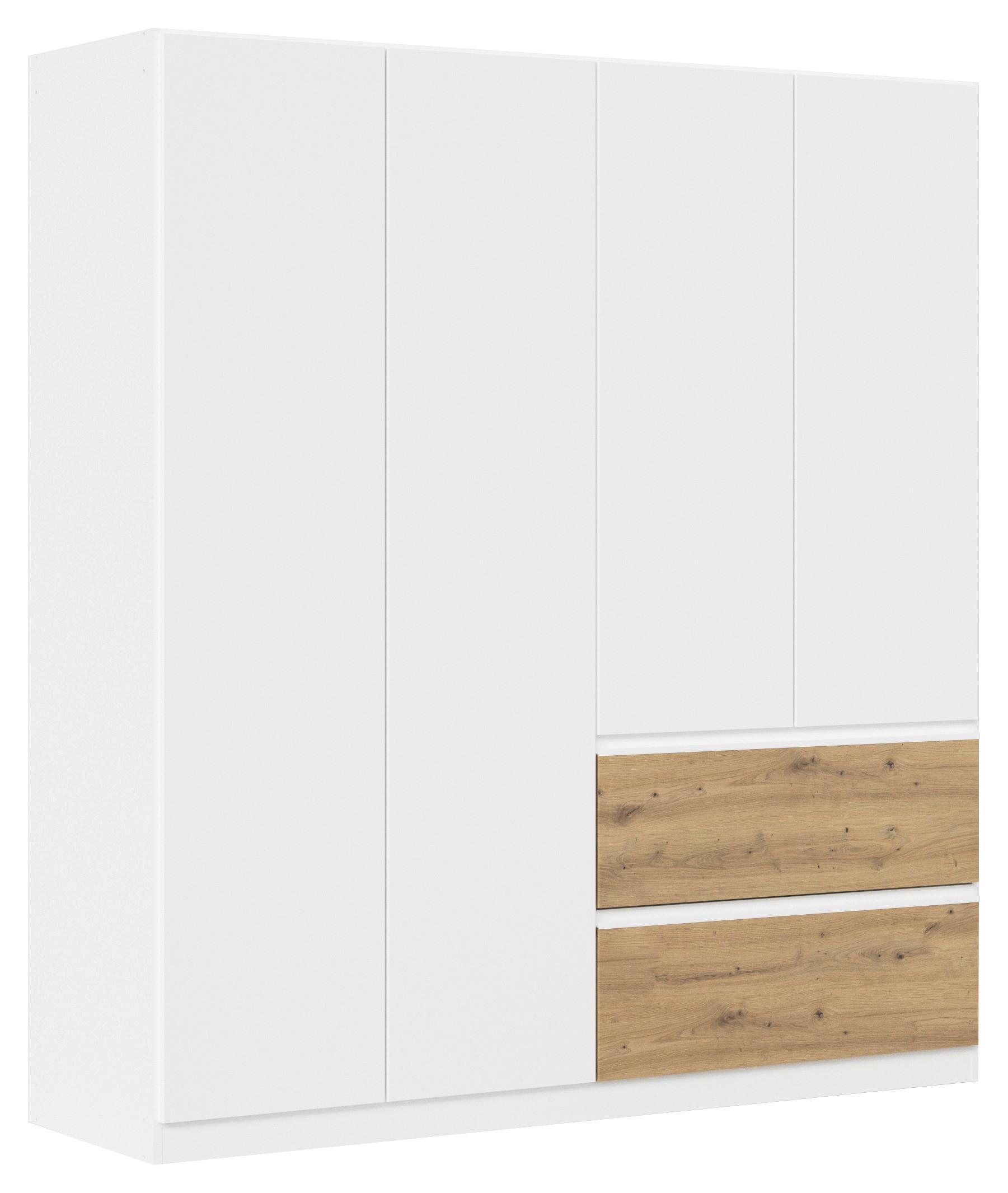 Drehtürenschrank Costa Weiß Eiche Artisan Dekor