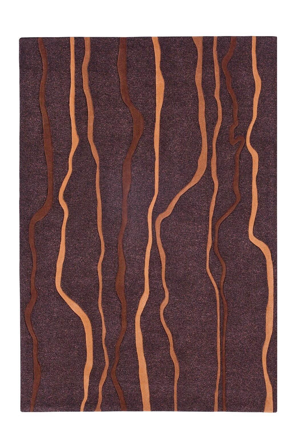 Flachwebteppich Orange, Taupe, 70x140cm - Taupe/Orange, Design, Textil (70/140cm) - Kayoom