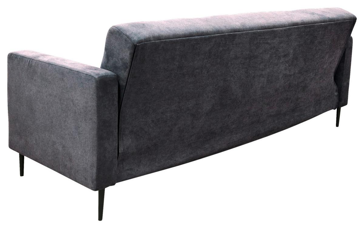Schlafsofa Seattle Dunkelgrau B: 223cm - Dunkelgrau/Schwarz, Design, Textil (223/89/86cm) - P & B