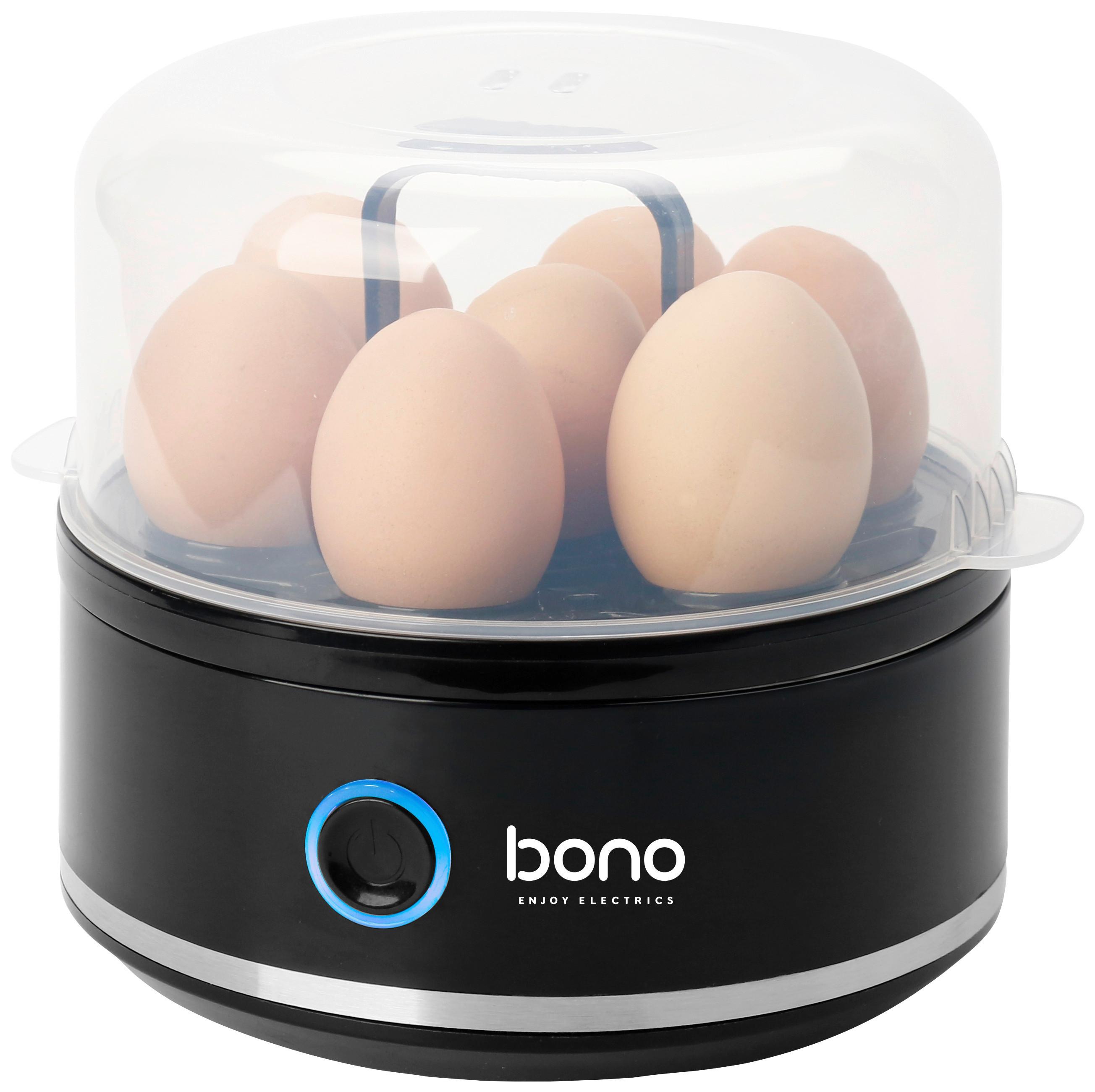 Eierkocher Ilvy - Edelstahlfarben/Schwarz, Basics, Kunststoff/Metall (16,4/18,6/15,4cm) - Bono