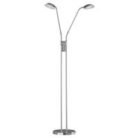 LED-Stehlampe Pool dimmbar Nickelfarben Farbwechsler - Nickelfarben, KONVENTIONELL, Glas/Metall (160cm) - Fischer & Honsel