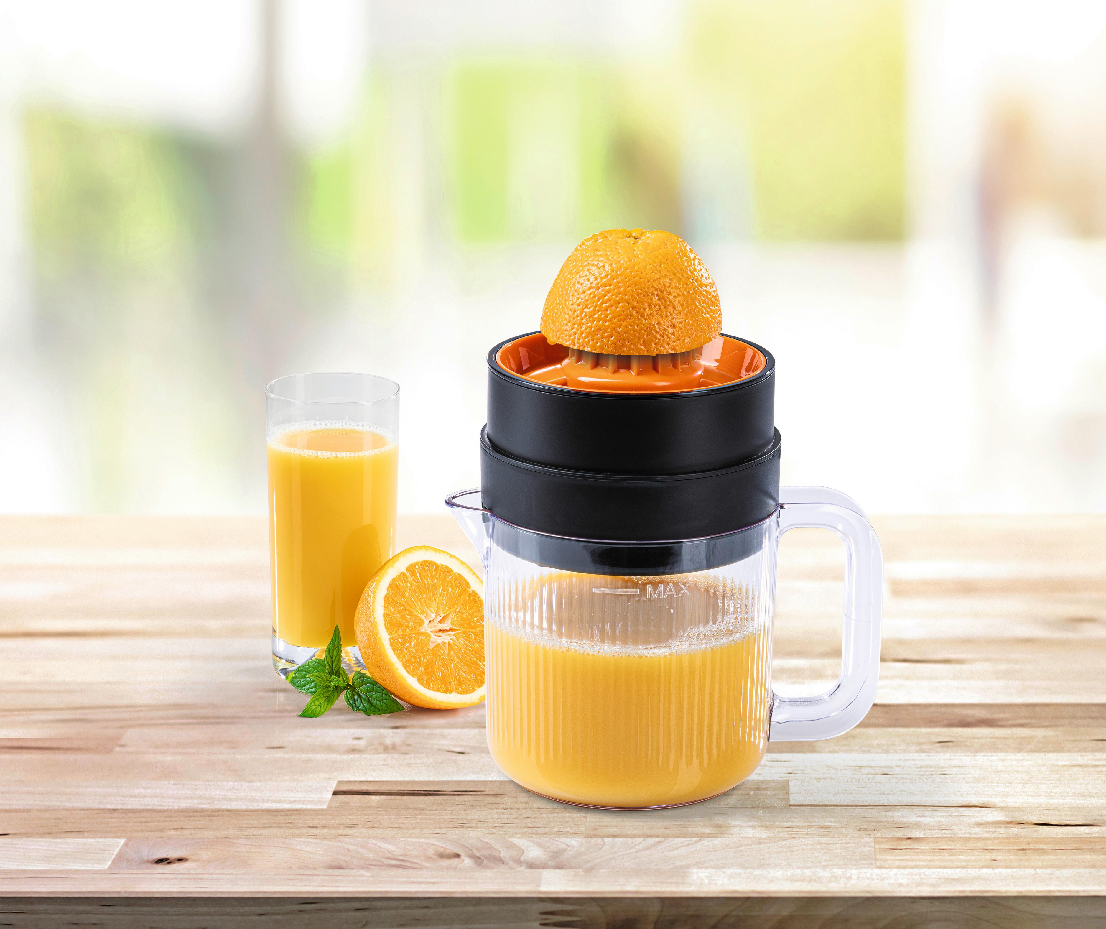 Zitronenpresse, 30w 15138 - Schwarz/Orange, Basics, Kunststoff (20,6/14,1/24,9cm)