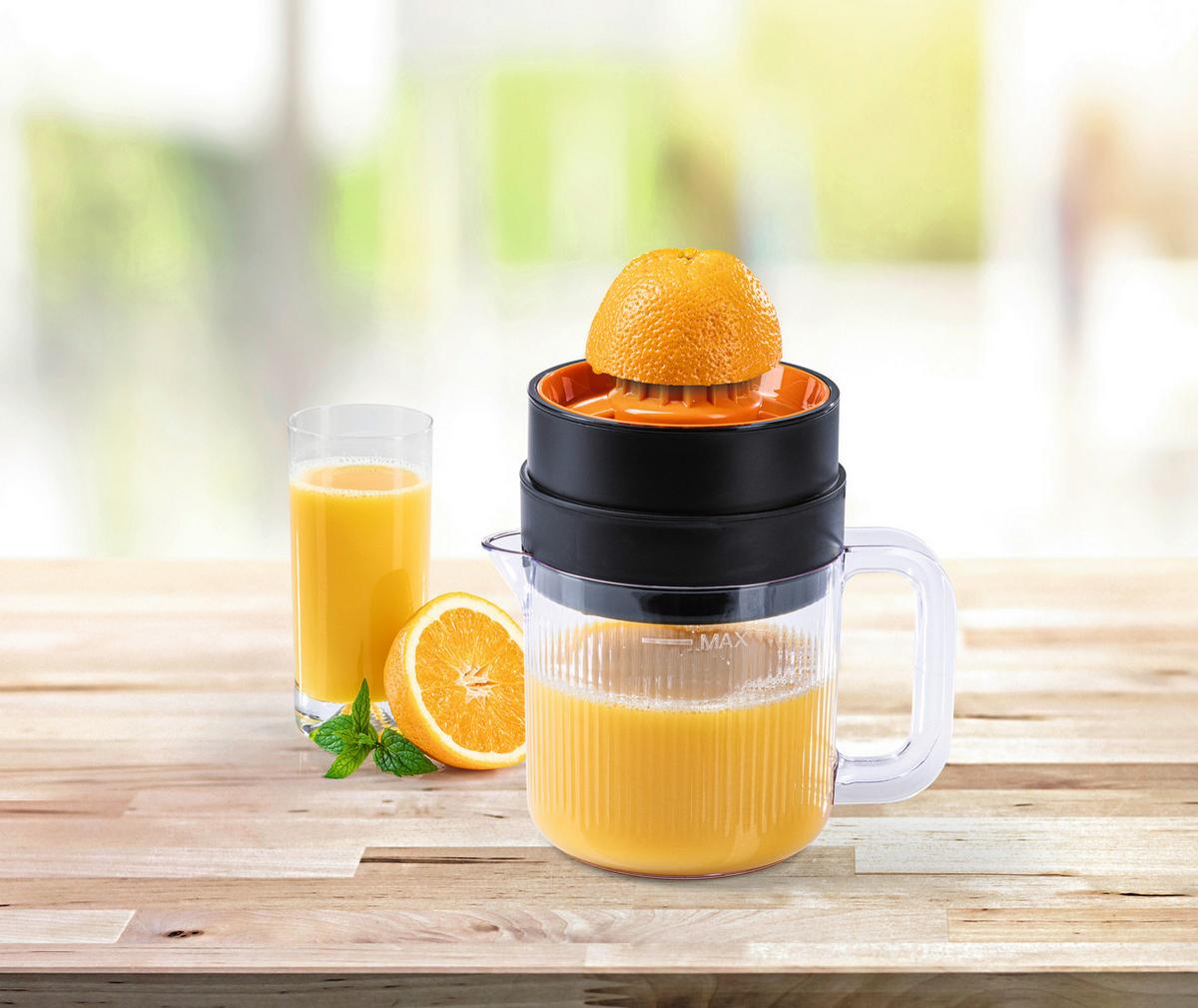 Zitronenpresse, 30w 15138 - Schwarz/Orange, Basics, Kunststoff (20,6/14,1/24,9cm)