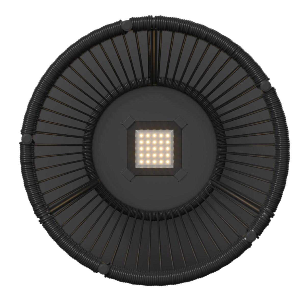 ZÁHRADNÝ PRÍRUČNÝ STOLÍK RUFFY - čierna, Modern, kov/plast (55/47/55cm) - Bessagi Garden