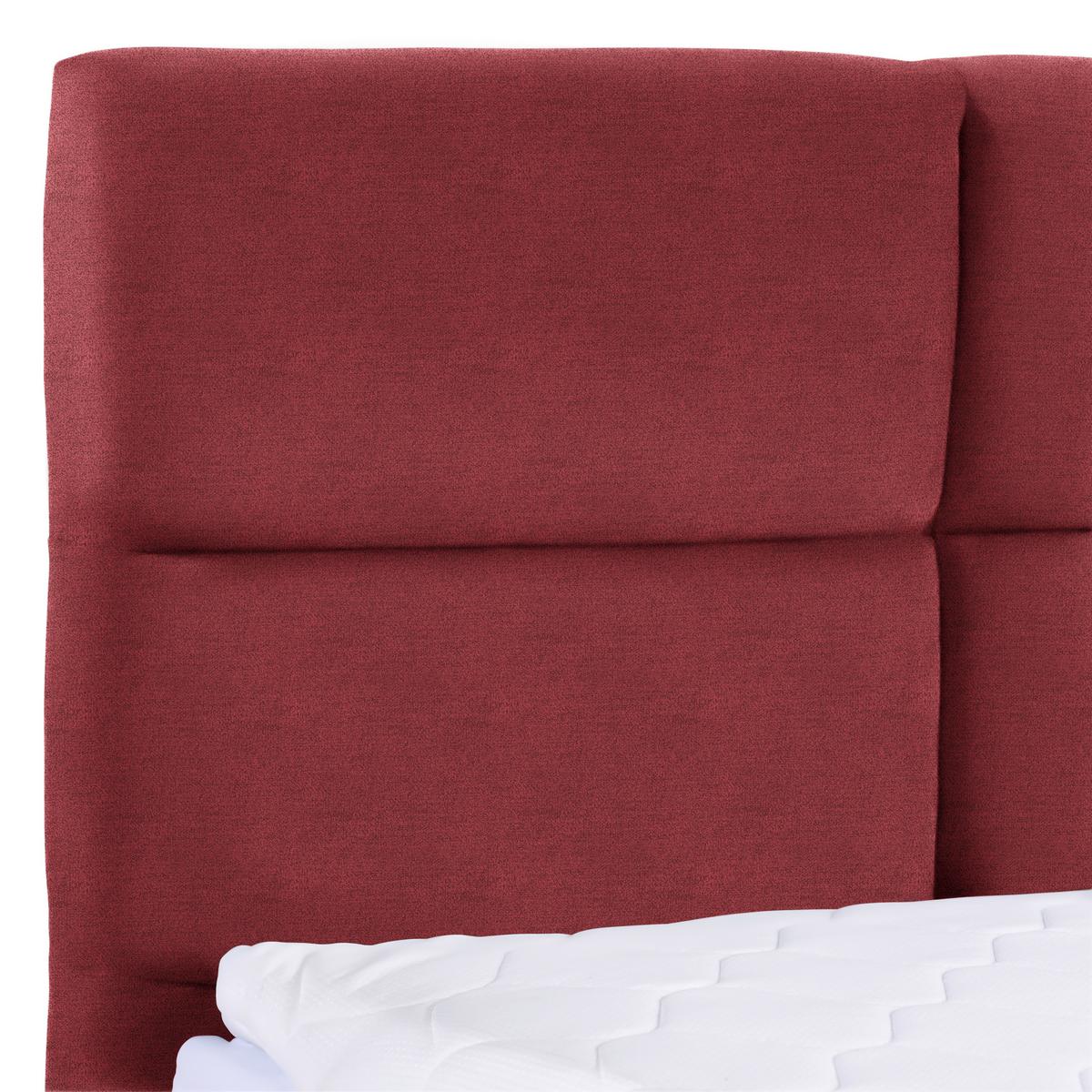 Polsterbett Mit Bettkasten 180x200 Bellagio Kirschrot - Buchefarben/Kirschrot, KONVENTIONELL, Holz/Textil (180/200cm)