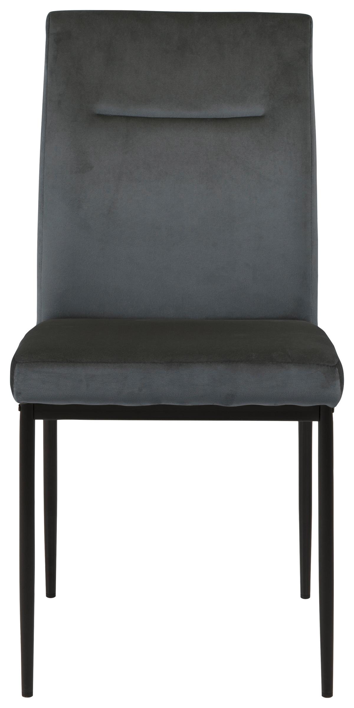 Jedálenská stolička DEMI sivá - čierna/tmavosivá, Konventionell, kov/textil (45/90,5cm) - MID.YOU