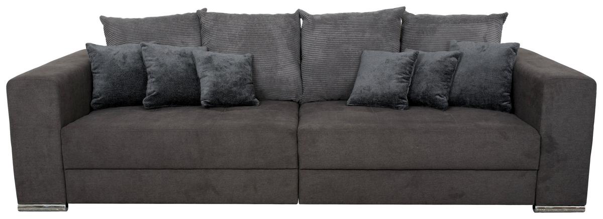 Veľká pohovka ROSE, hnědá - hnedá/čierna, Modern, textil/plast (262/85/111cm)
